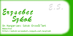 erzsebet szkok business card